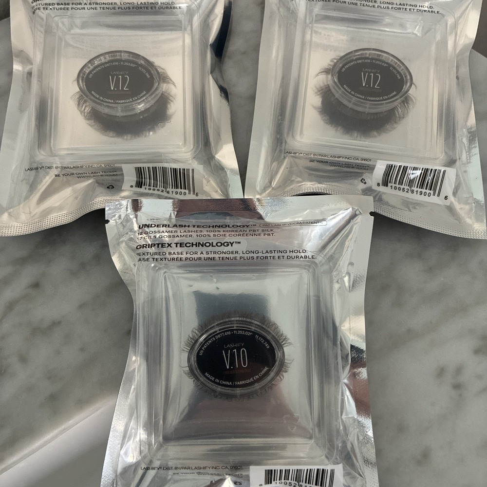 3 Sets Lashify V.10 V.12 Chocolate  Gossamer  Under Lash Extension Eyelashes